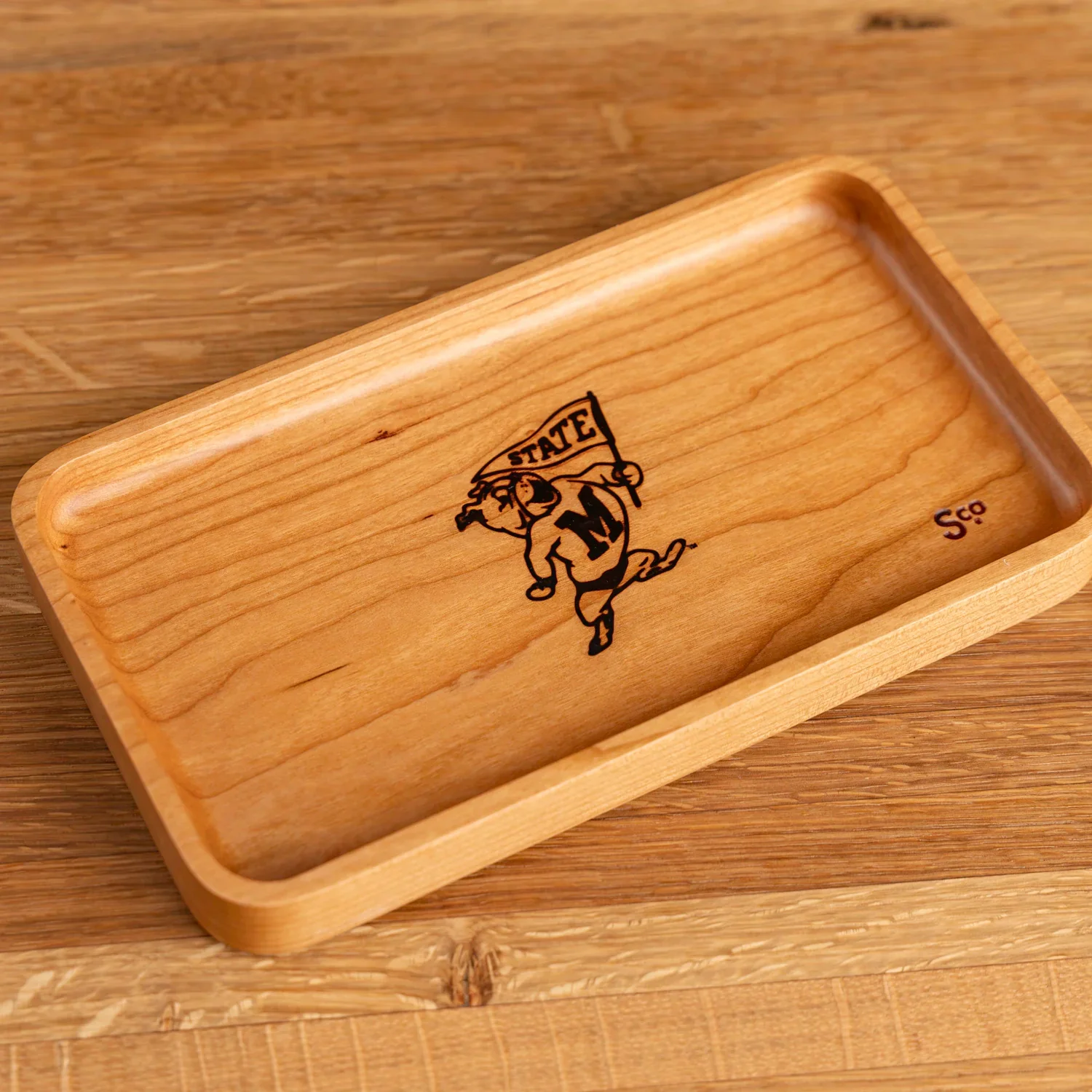 Cherry Mississippi State Wooden Valet | Bully with Flag - Image 2