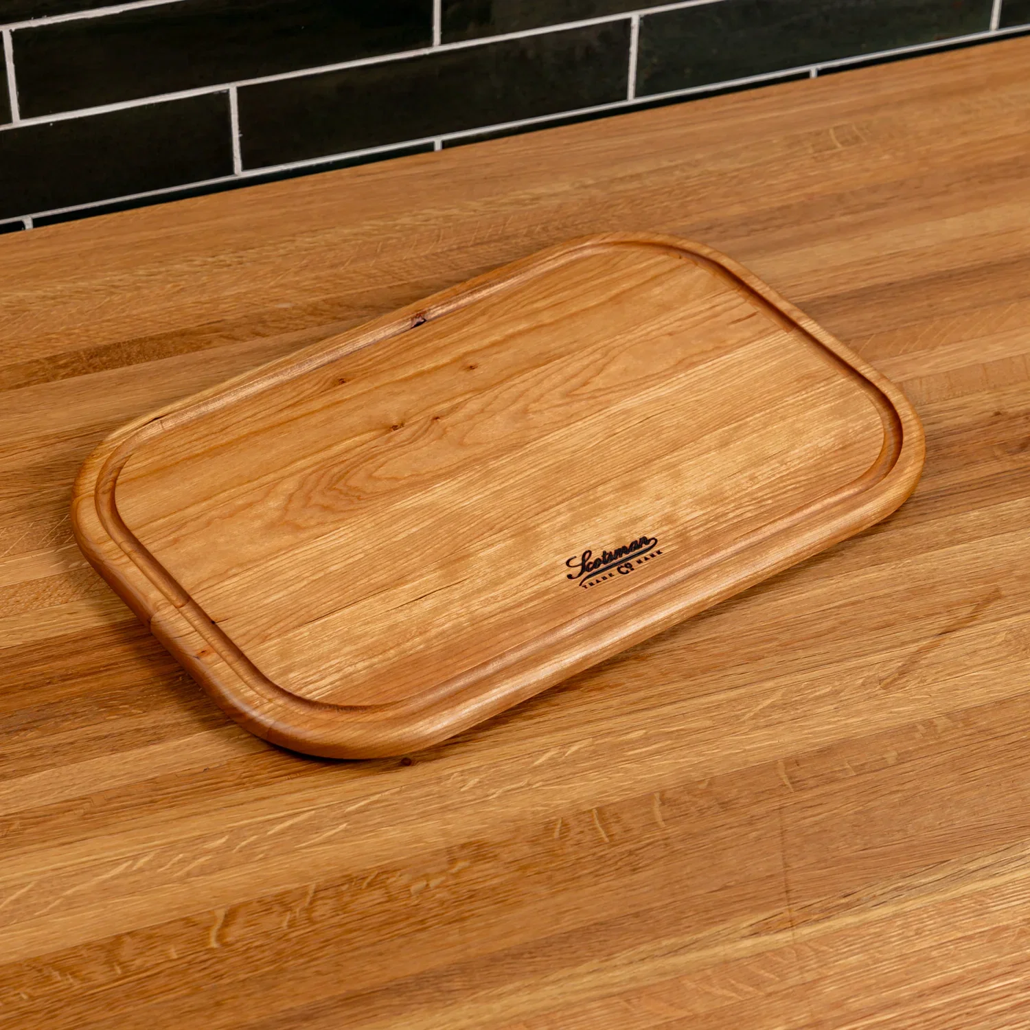 Cherry Rectangle Serving Board with Juice Groove - Image 8