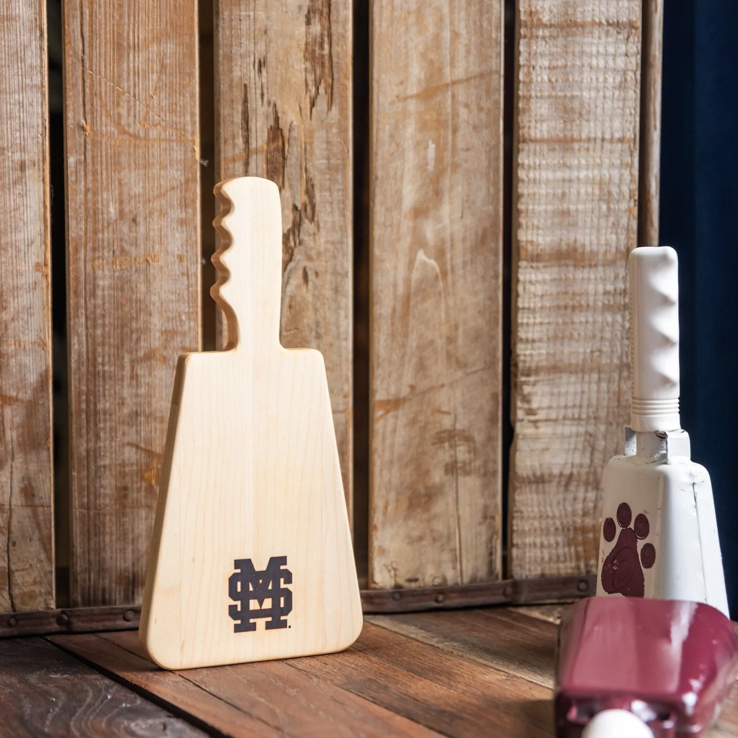 Maple Cowbell Serving Board | Baseball Mark - Image 3