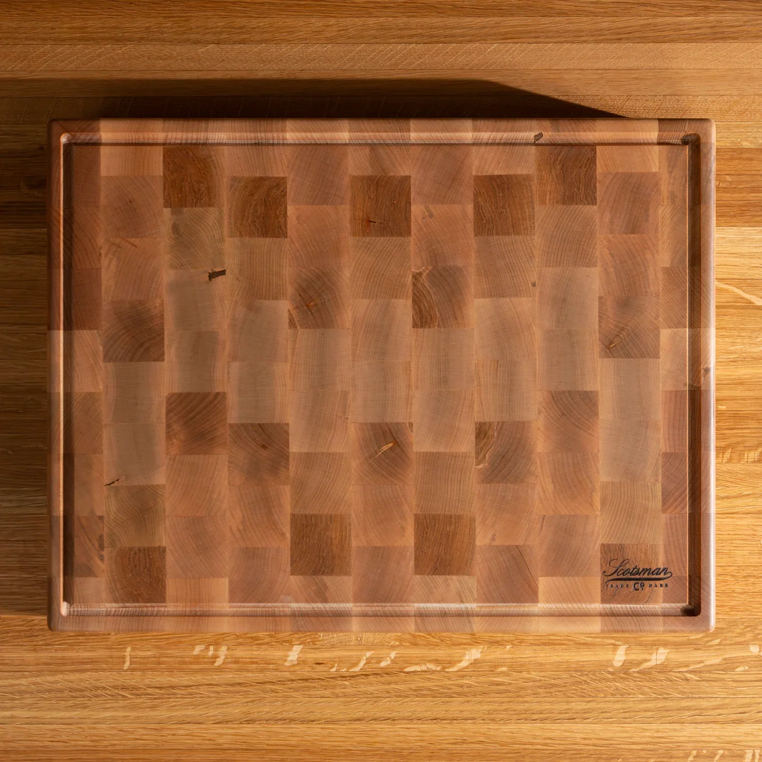 Maple End Grain Rectangle Butcher Block with Juice Groove - Image 13