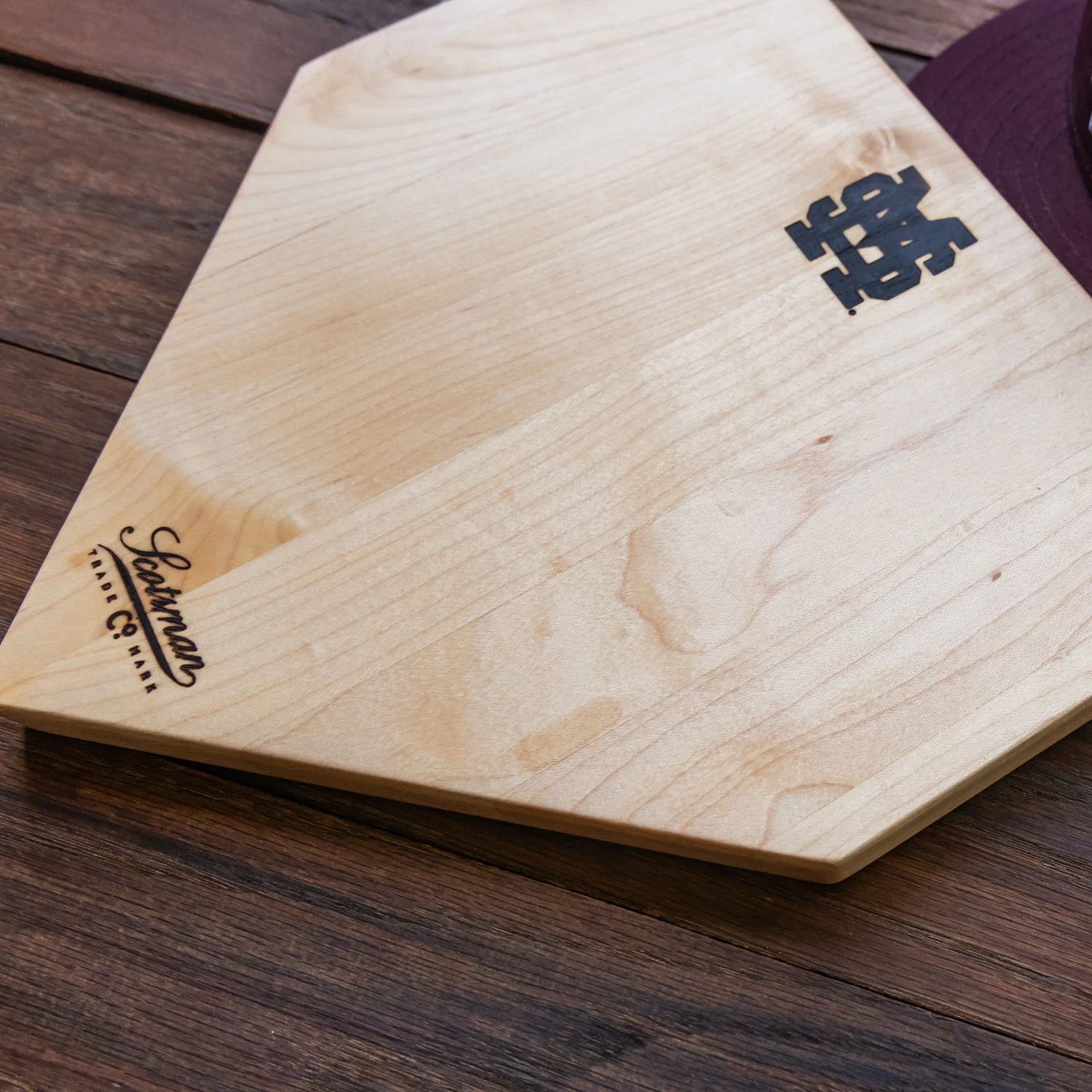 Maple Mississippi State Home Plate Serving Board | Baseball Mark - Image 2