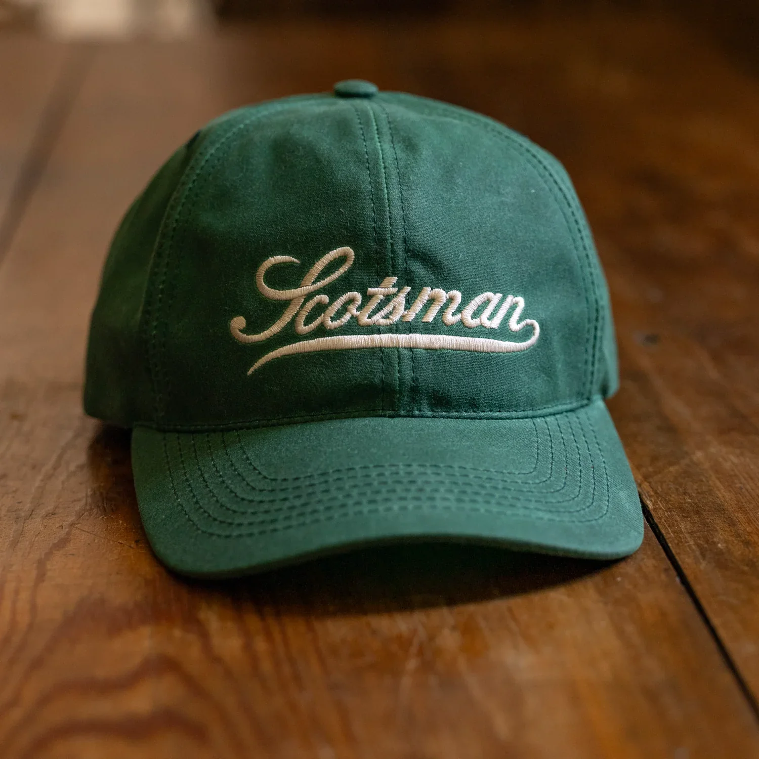 Scotsman Co. Hunter Green Waxed Cotton Cap - Image 4