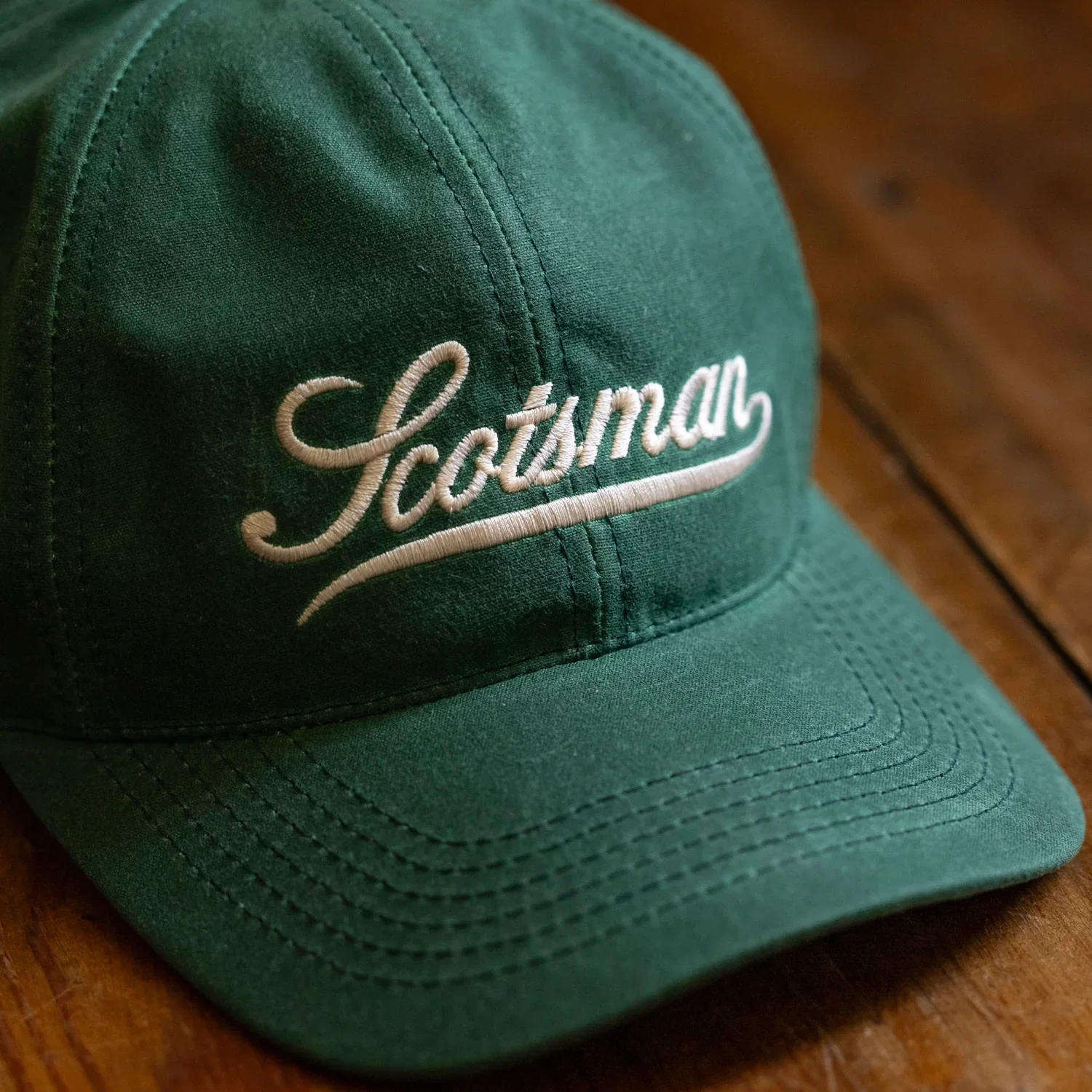 Scotsman Co. Hunter Green Waxed Cotton Cap - Image 5