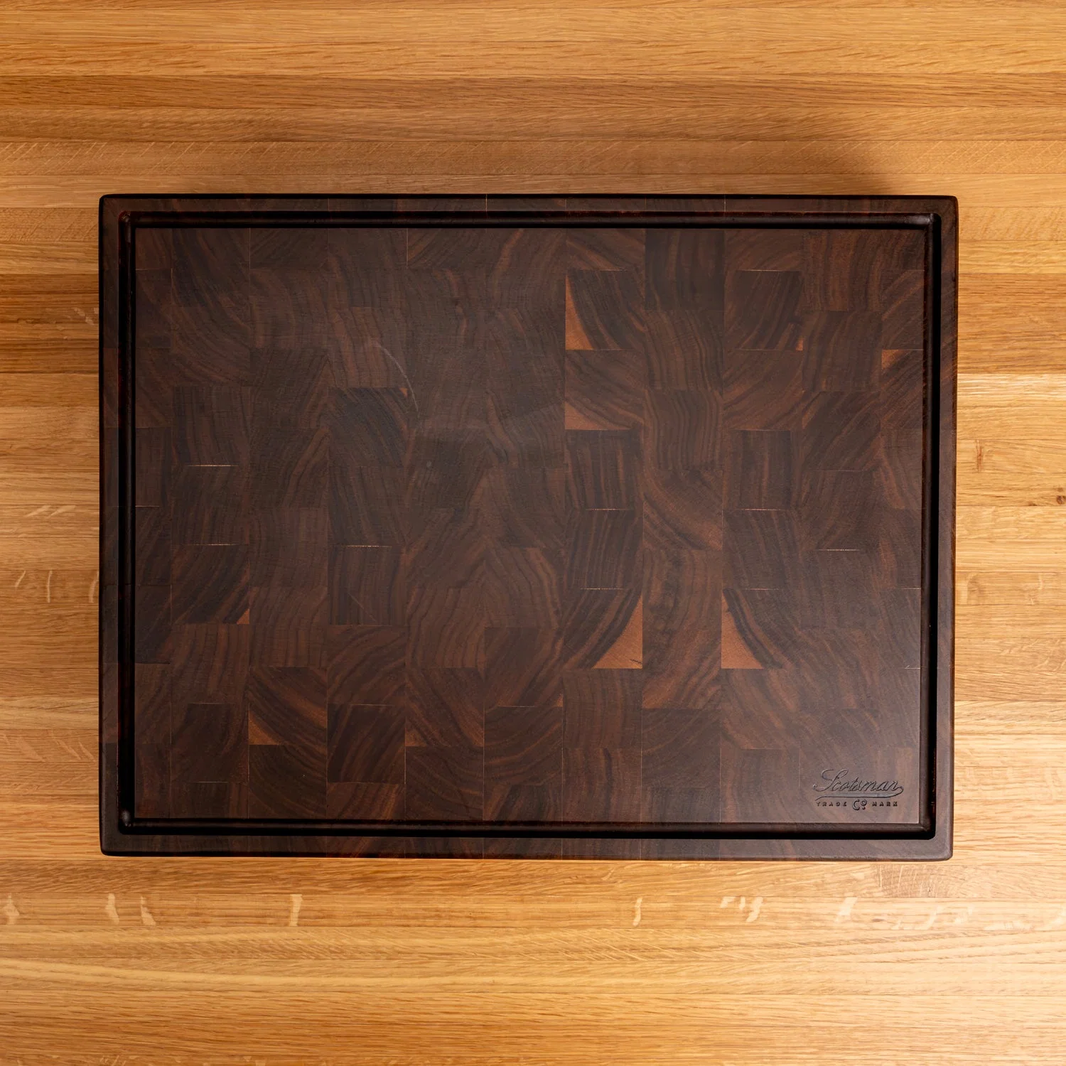 Walnut End Grain Rectangle Butcher Block with Juice Groove - Image 14