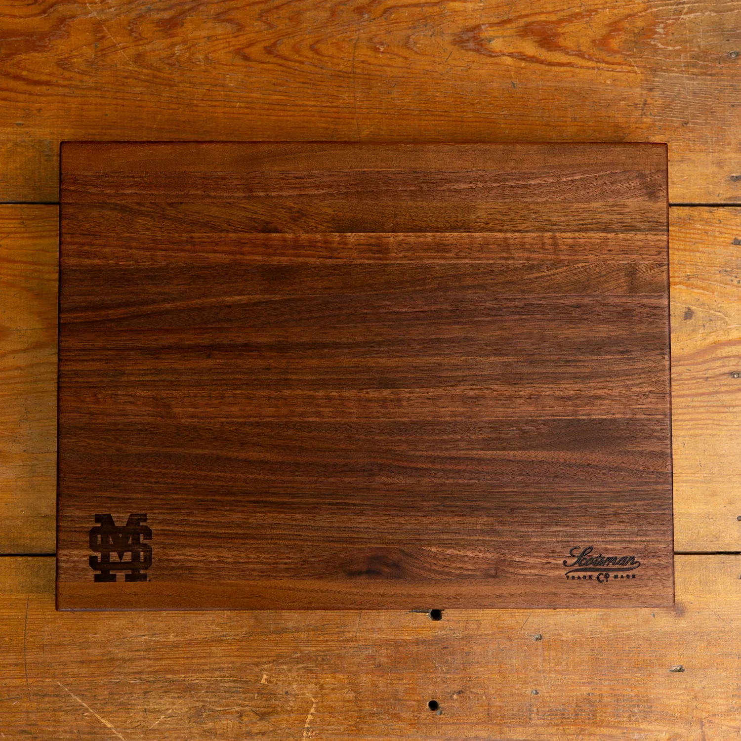 Walnut Mississippi State Butcher Block | Baseball Mark - Image 5